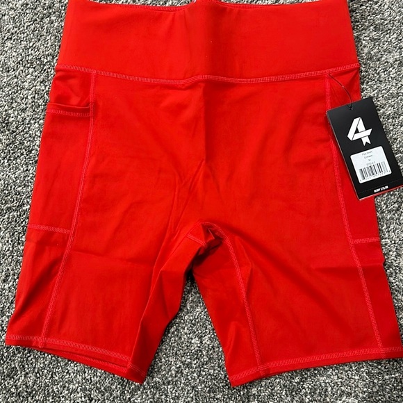 Nwt Fourlaps Biker Short. Crimson. - Picture 1 of 5